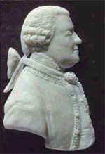 Lord Botetourt, a copy of a wax protrait of the 1760's by Isaac Gossett, preserved at Shirley Plantation for two centuries, now owned by Hill Carter