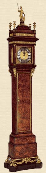 Grand clock made for William III by Thomas Tompion was part of the Palace furnishings in the 1950s and 1960s