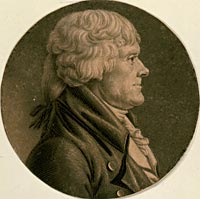 A Charles Balthazar Julien Fevret de Saint Memin portrait reveals Jefferson the bon vivant.