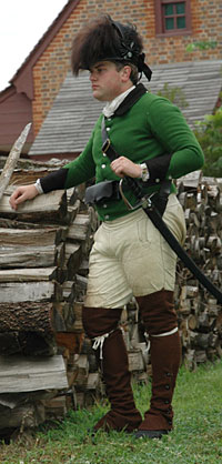 Neal Thomas Hurst as a British Legion cavalry trooper circa 1781.