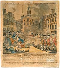 Paul Revere’s engraving of the Boston Massacre aimed to stir up patriot outrage.