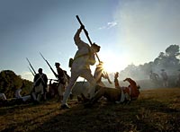 Re-enactment of the October 1781 Yorktown battle where General Cornwallis met his match in American and French troops.