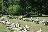 Surrender Field as it stands today in Yorktown, a grassy testament to General Cornwallis's surrender to General Washington on October 24, 1781.