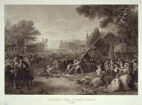 John McRae’s engraving, after Frederick Chapman’s 1776 painting, of the raising of a liberty pole in a village center.