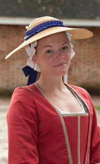 Colonial Williamsburg interpreter Savannah Mitchell