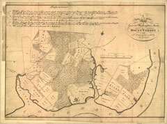 A map of Geberal Washington's farm of Mount Vernon.