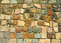 Various colors and shapes of brick