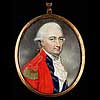 This miniature portrait of Lieutenant General Charles Cornwallis measures just under three and one half inches high. Most Americans recognize Cornwallis as the British commander who surrendered his forces at Yorktown, Virginia, losing the last major battle of the Revolutionary War in 1781. In 1786, Cornwallis was appointed governor general of India. His military and administrative successes there included victory in the Third Mysore War, for which he was granted the title of marquis in 1792, and promoted to full general in 1793. Credible images of him are scarce. Although Colonial Williamsburg's portrait is unsigned, it is closely related to three likenesses of Cornwallis done in 1792 by English miniaturist John Smart, who worked in India from 1785 to 1795.