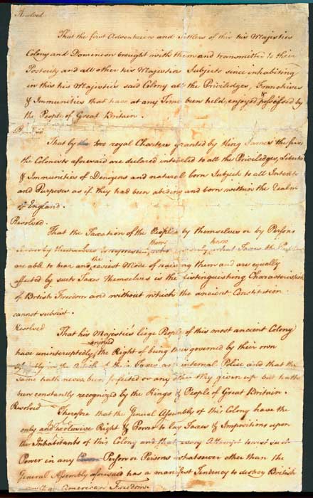 Patrick Henry's Stamp Act resolves