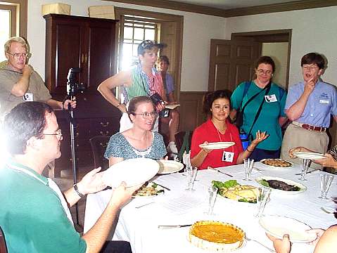 Teachers learn about 18th-century dining.