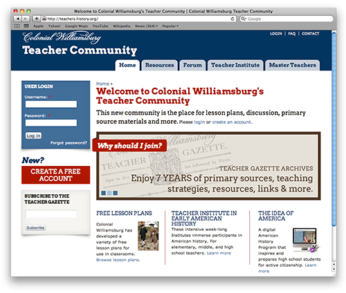 Teacher Community website