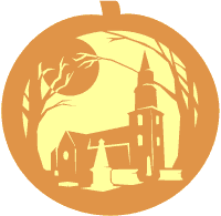 Bruton Parish Church pumpkin carving pattern