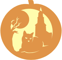 Cat advanced pumpkin carving pattern