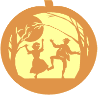 Dancing in the moonlight pumpkin carving pattern