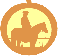 Horse and rider pumpkin carving pattern